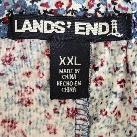 Land's End Pajama Pants Floral Micro Print - Picture 4 of 8